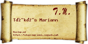 Tőkés Mariann névjegykártya
